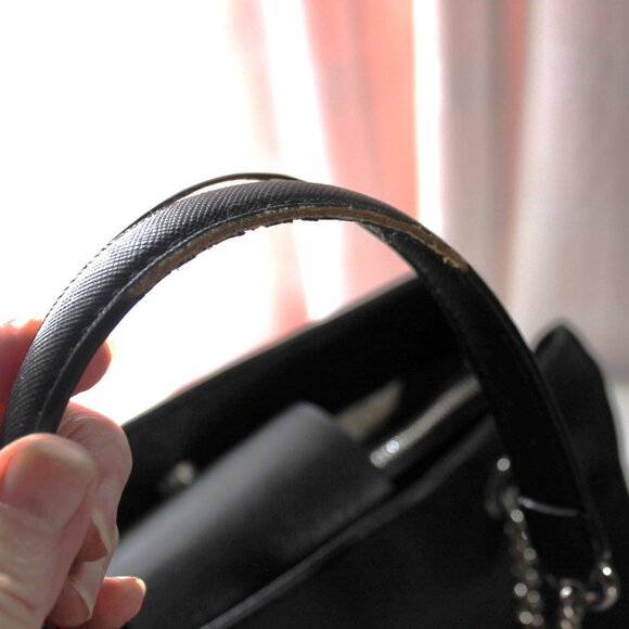 Guess Capra Colorblock Shoulder Bag, Satchel, Black & Gray - Picture 15 of 15